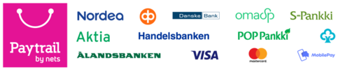 Maksa kätevästi omassa verkkopankissa tai luottokortilla.